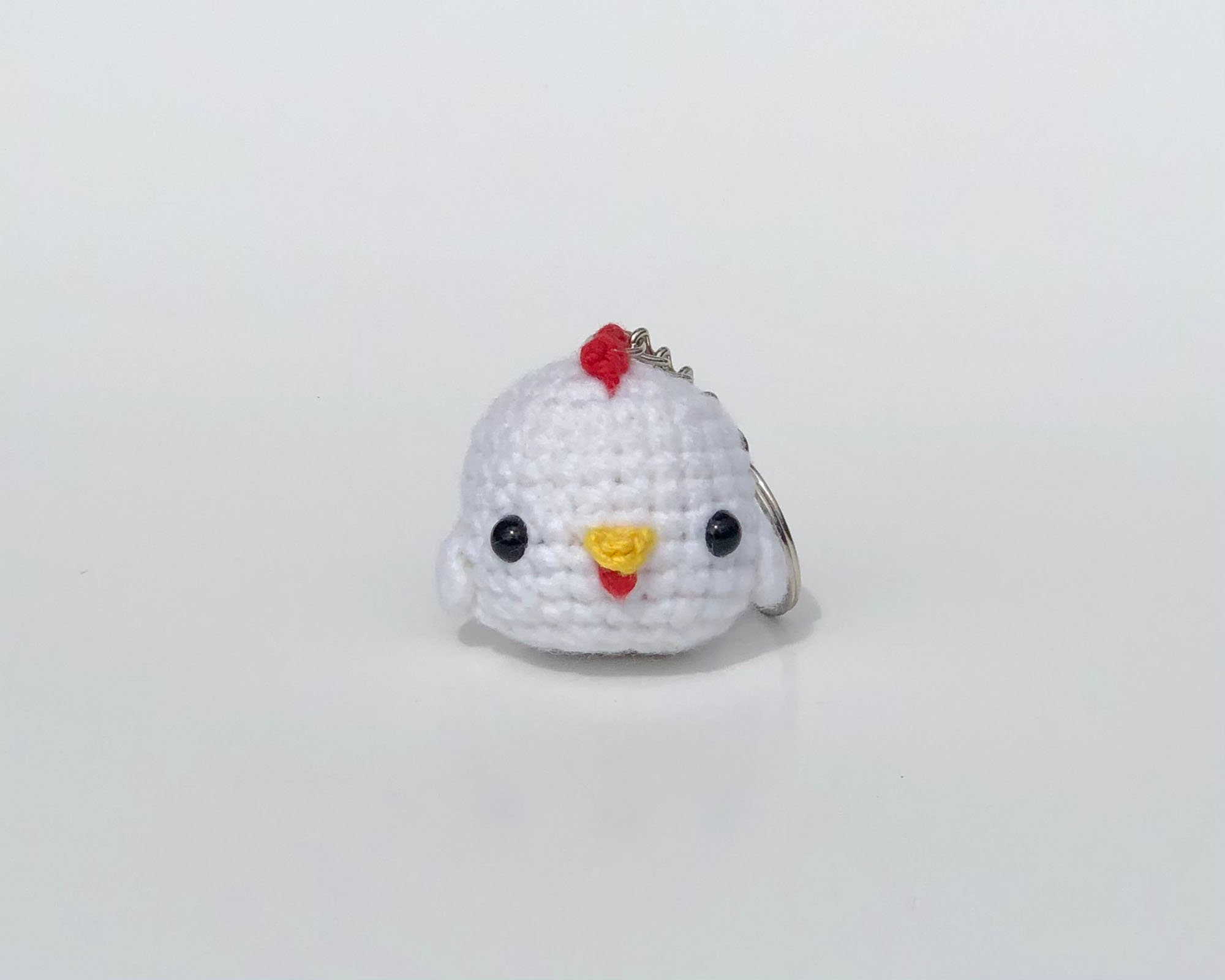 Crochet Chicken Keychain Etsy
