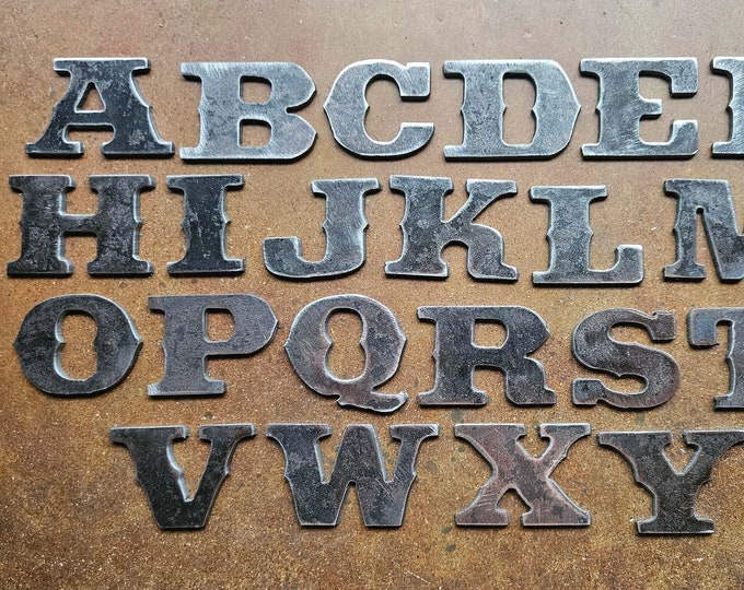 Rustic Metalic Letter 1.5