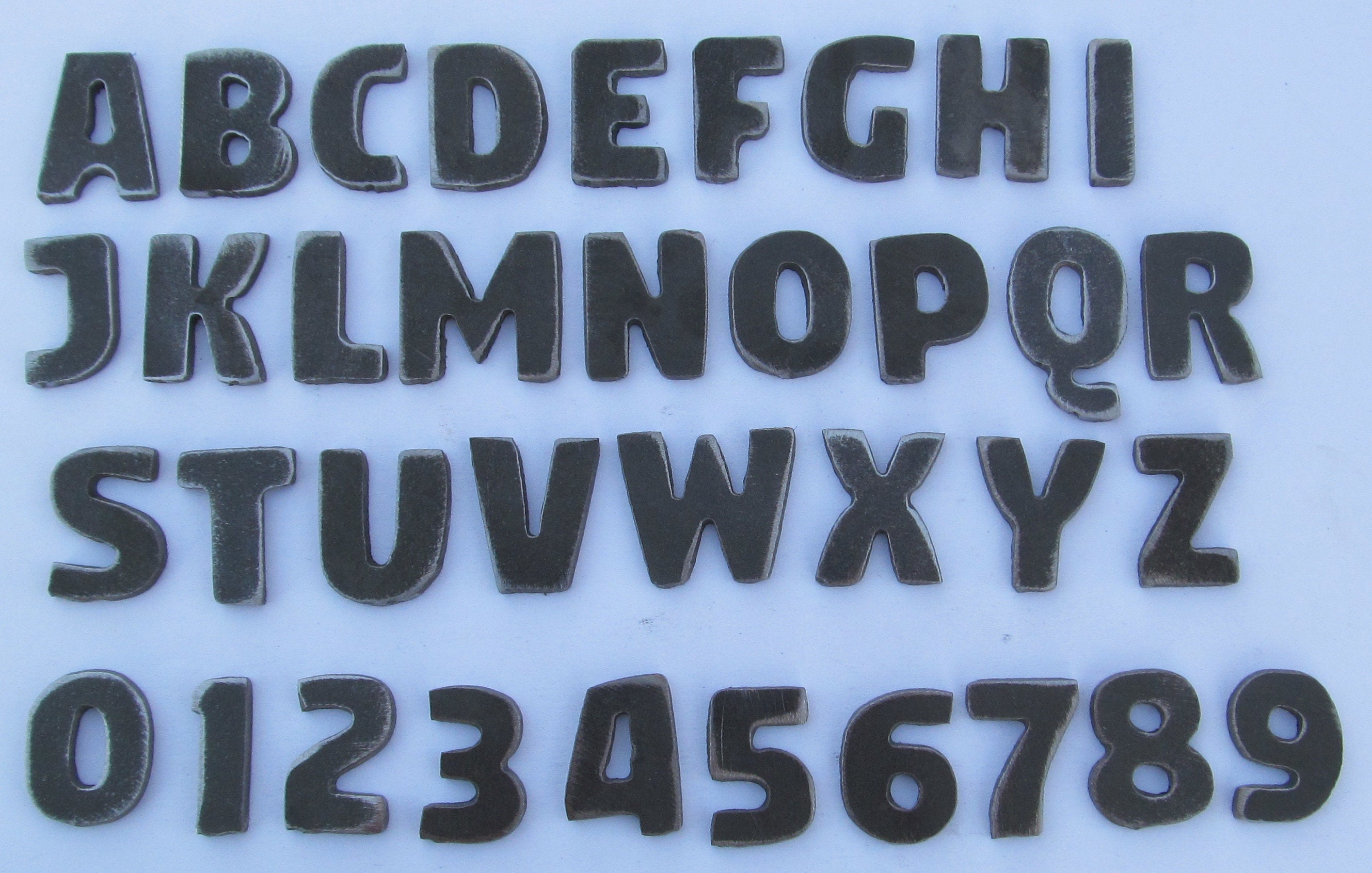 Rustic Metal Letters 1 Tall - Etsy