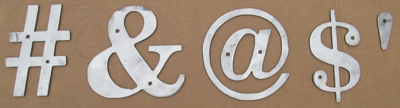 Metal Letters 3, 4, 5 and 6 inch Rustic Weldable image 3