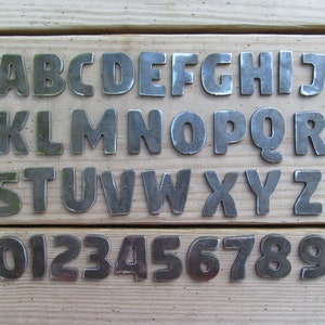 1.25 inch rustic metal letters and numbers