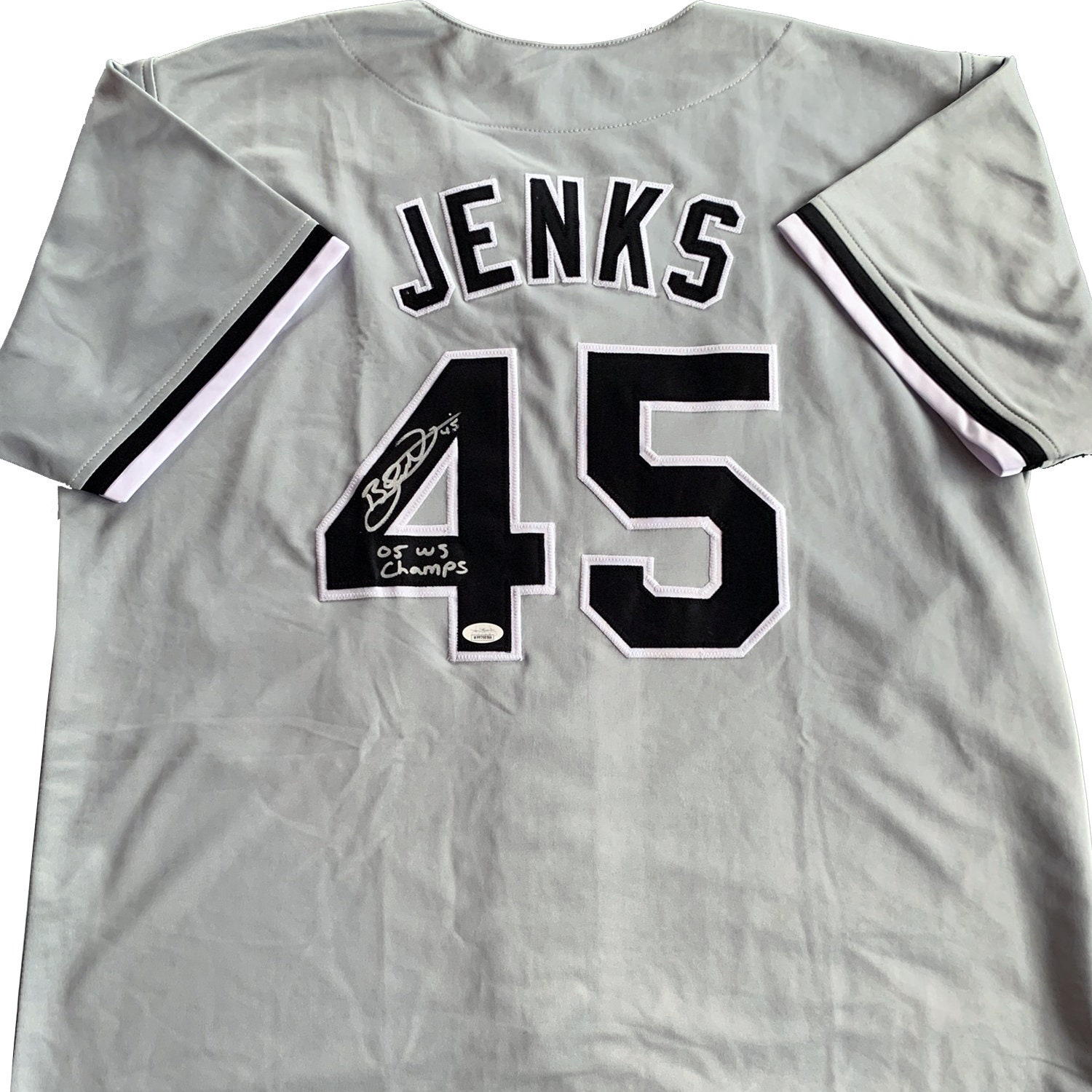 Bobby Jenks Signed Gray Chicago White Sox Jersey JSA 