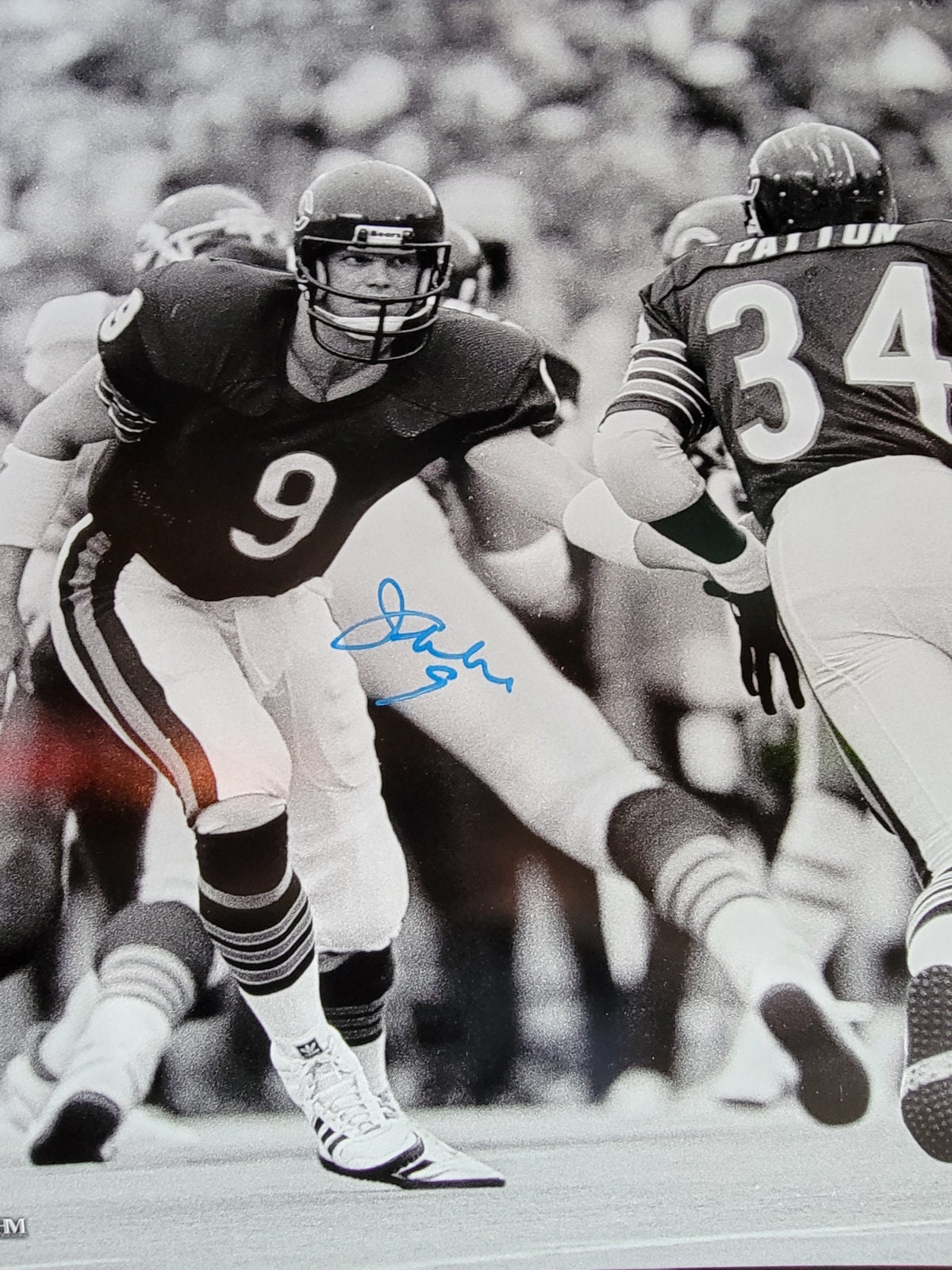 Chicago Bears Walter Payton & Jim McMahon Autographed Framed