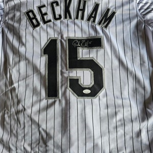 Gordan Beckham Signed White Chicago White Sox Jersey - JSA Witness COA