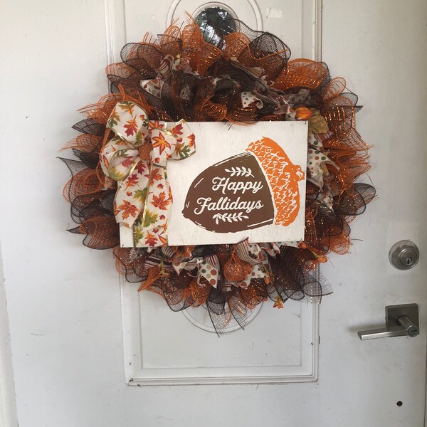 Happy Fall Door Wreath