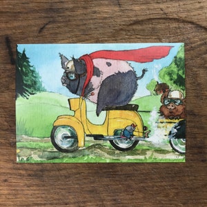 Postkarte: Bremsen verboten!