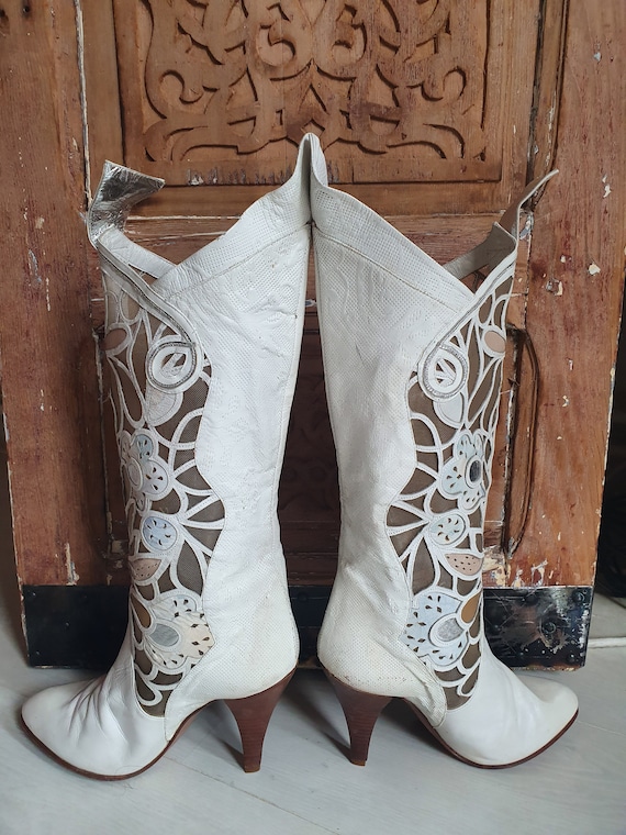 Vintage White Boots
