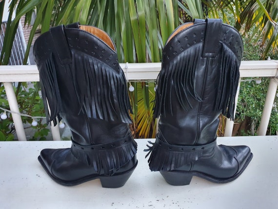 Black Festival Cowboy Boots