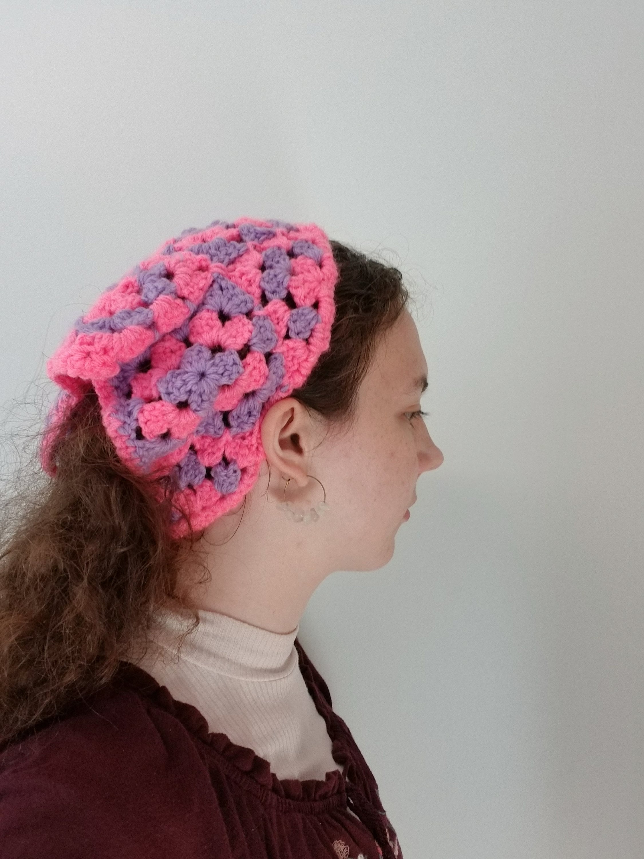 Handmade Crochet Retro Hair Bandana Etsy