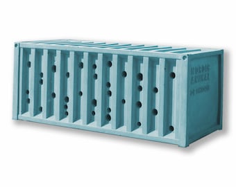 BIECONTAINER LARGE – Vildbihotellet av betong i en fraktcontainerdesign (insektshotell, bohjälpmedel, bihotell)