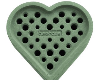 Hotel per api in cemento a forma di cuore (hotel per insetti, ausilio per la nidificazione, hotel per api selvatiche)