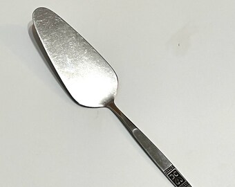 Mid century cake server knife, danish style,  stainless steel , vintage cutlery, afternoon tea