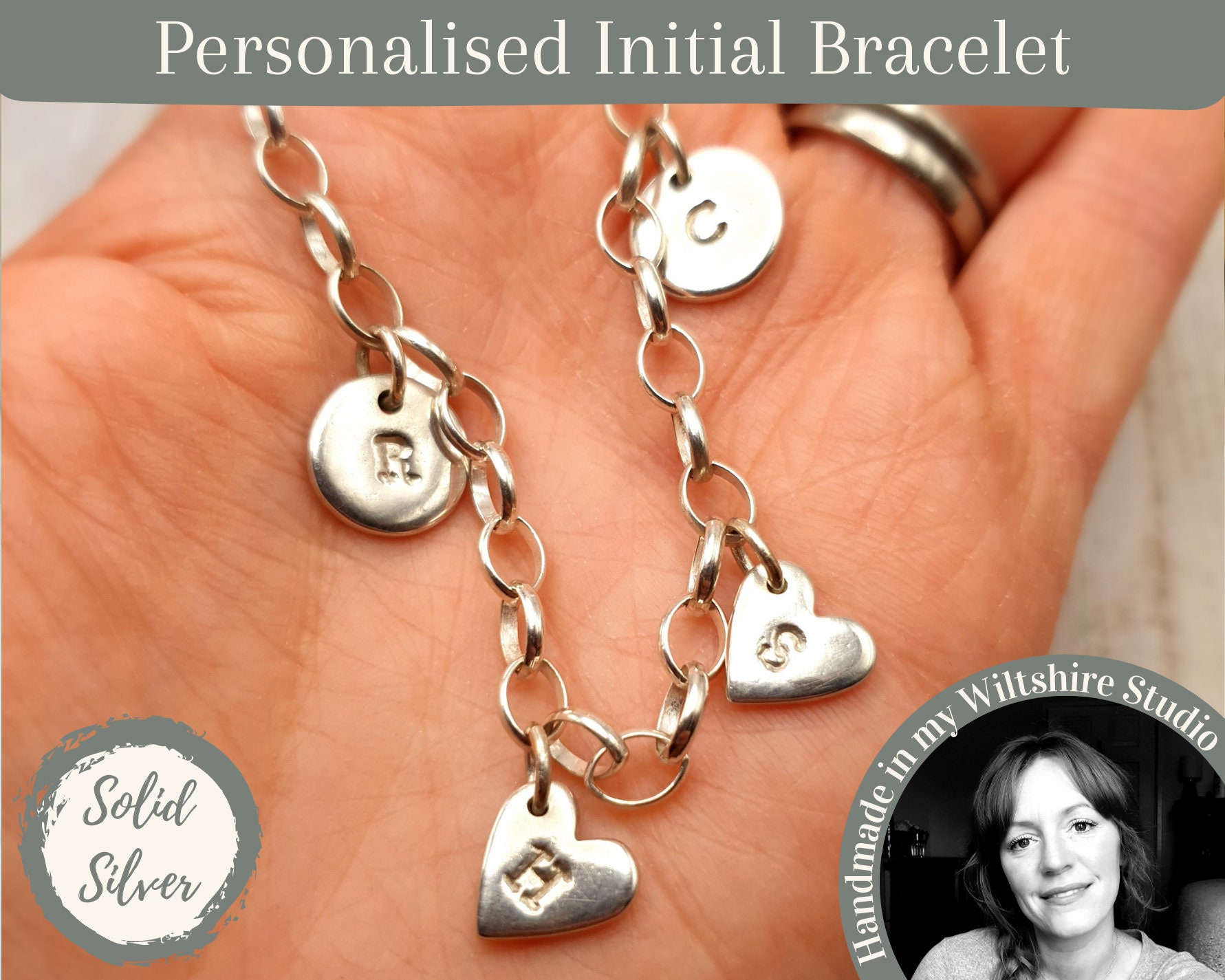 Personalised Silver Initial Bracelet