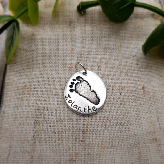 Personalised Silver Handprint Charm Bracelet Your Child s Handprint on a Solid Silver Charm New Mum Baby Keepsake Jewellery Etsy