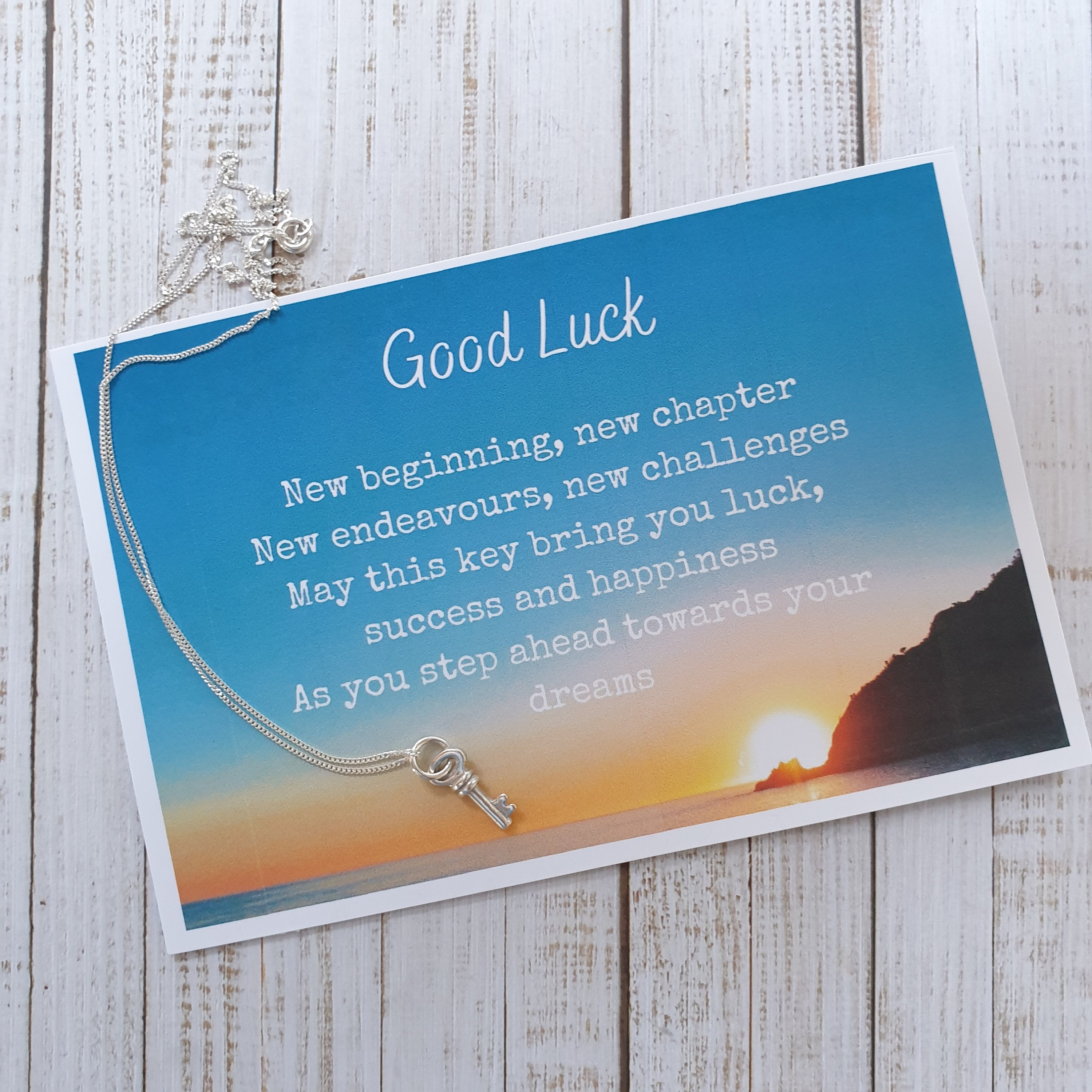 Good Luck Charm / Good Luck Key Necklace / Lucky Charm / Key Etsy