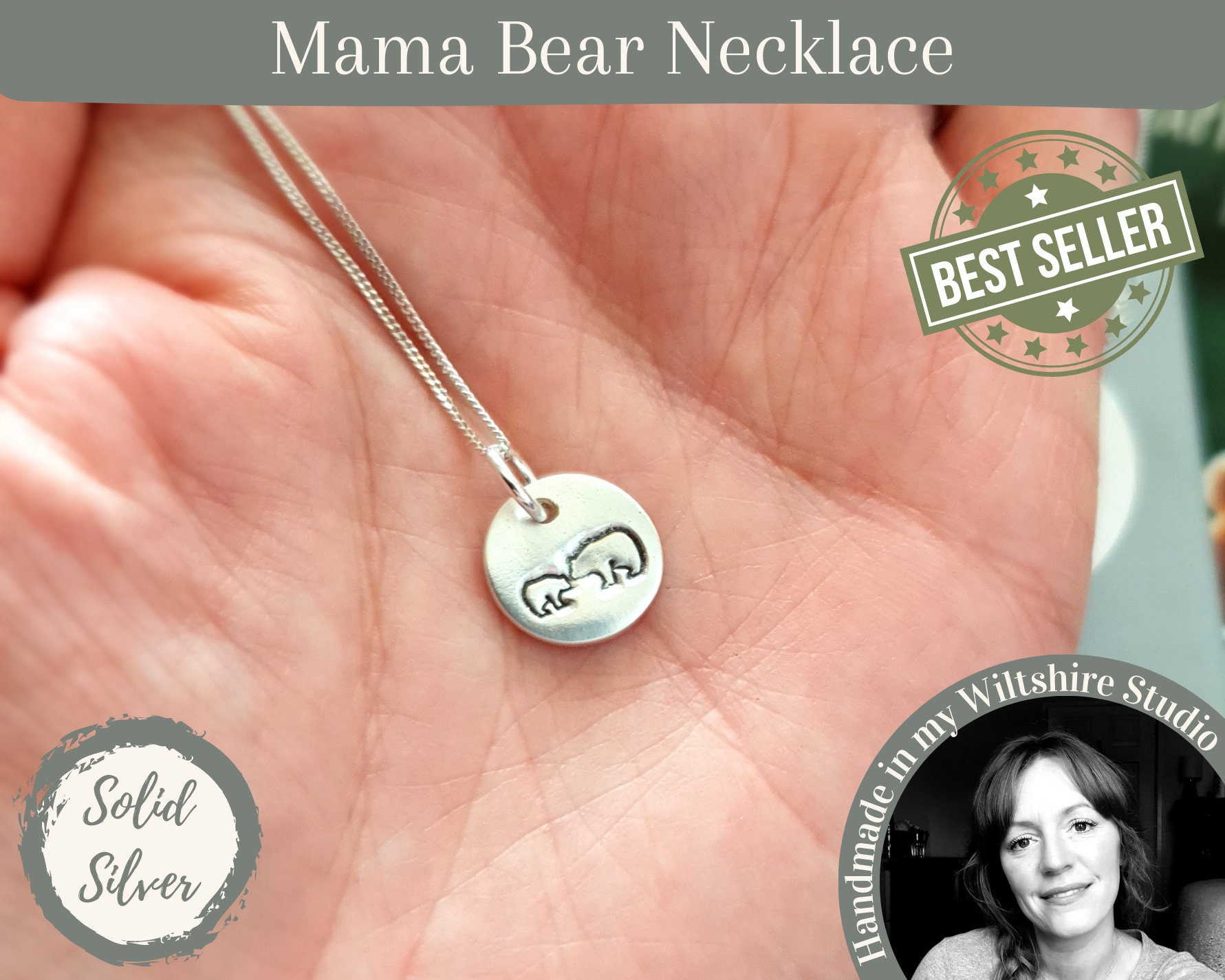 Mama Bear and Cub Necklace Mum to Be Birthday Gift From Baby