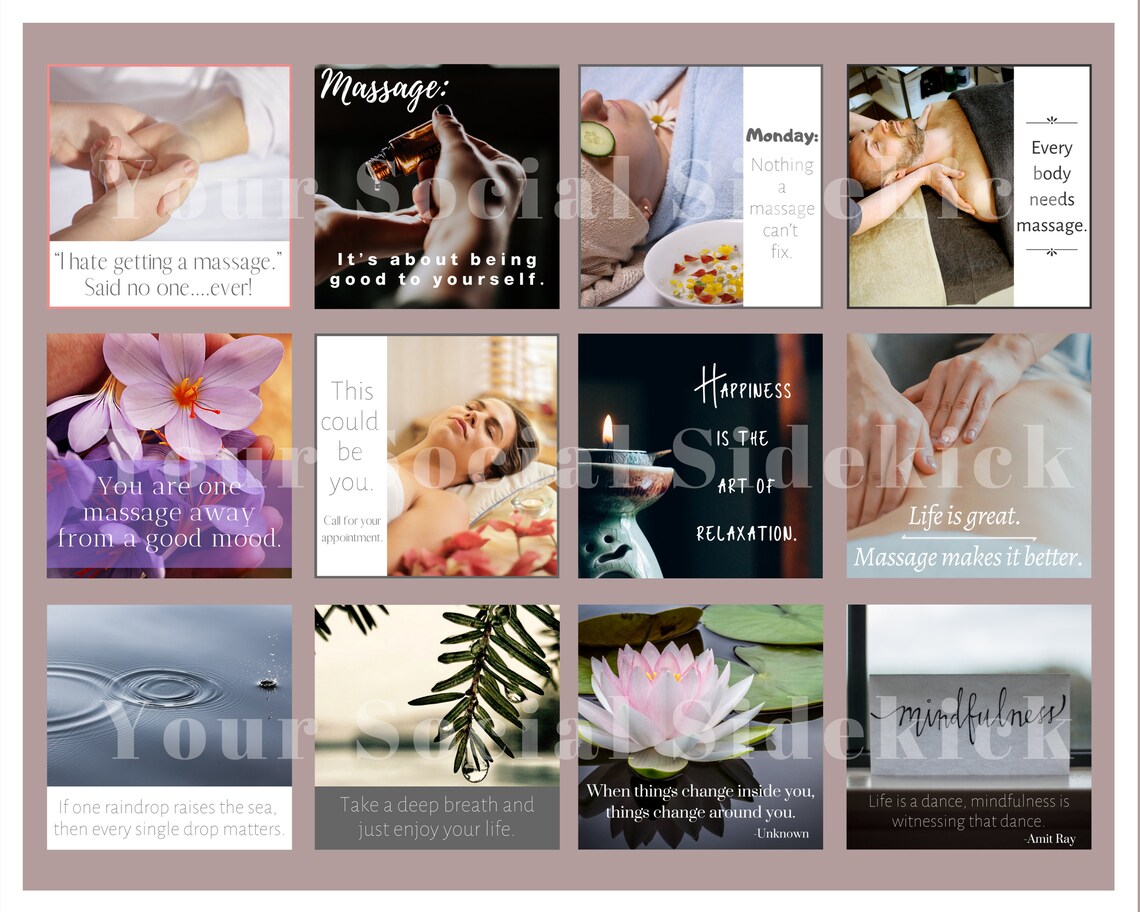 12 Social Media Posts for Massage Therapists, Social Media Posts