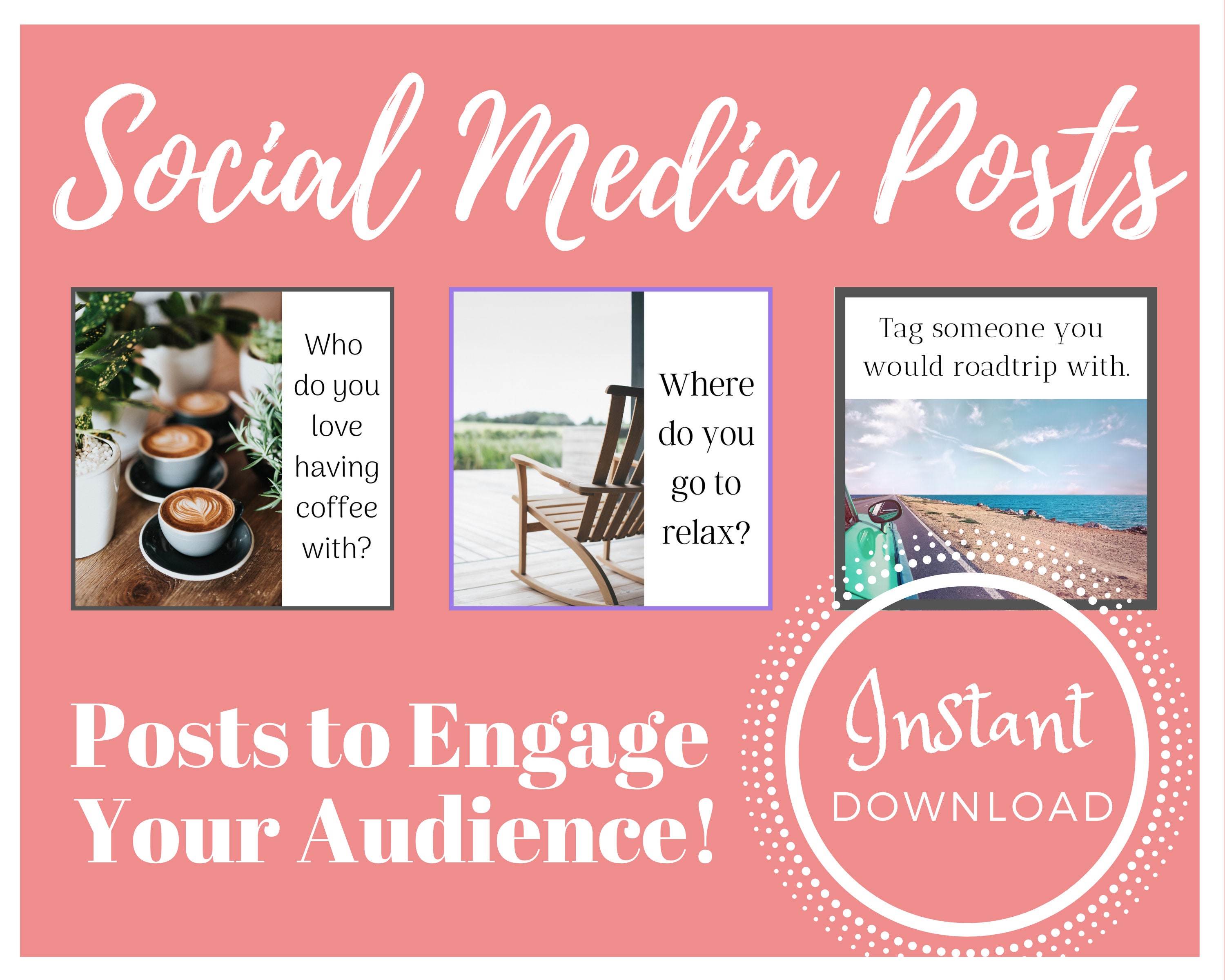 Social Media Posts Call to Action Real Estate Posts Etsy