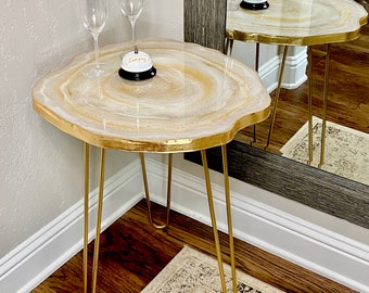 Geode Table Etsy