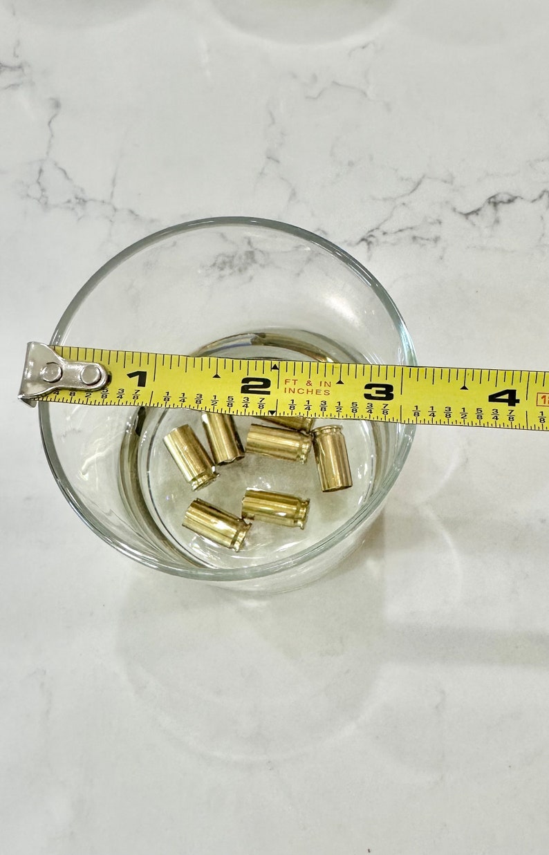 4 whiskey glasses w real brass shell bullet casings cast in resin. Great gift for hunters, whiskey lovers. Unique gift for dad, husband image 5