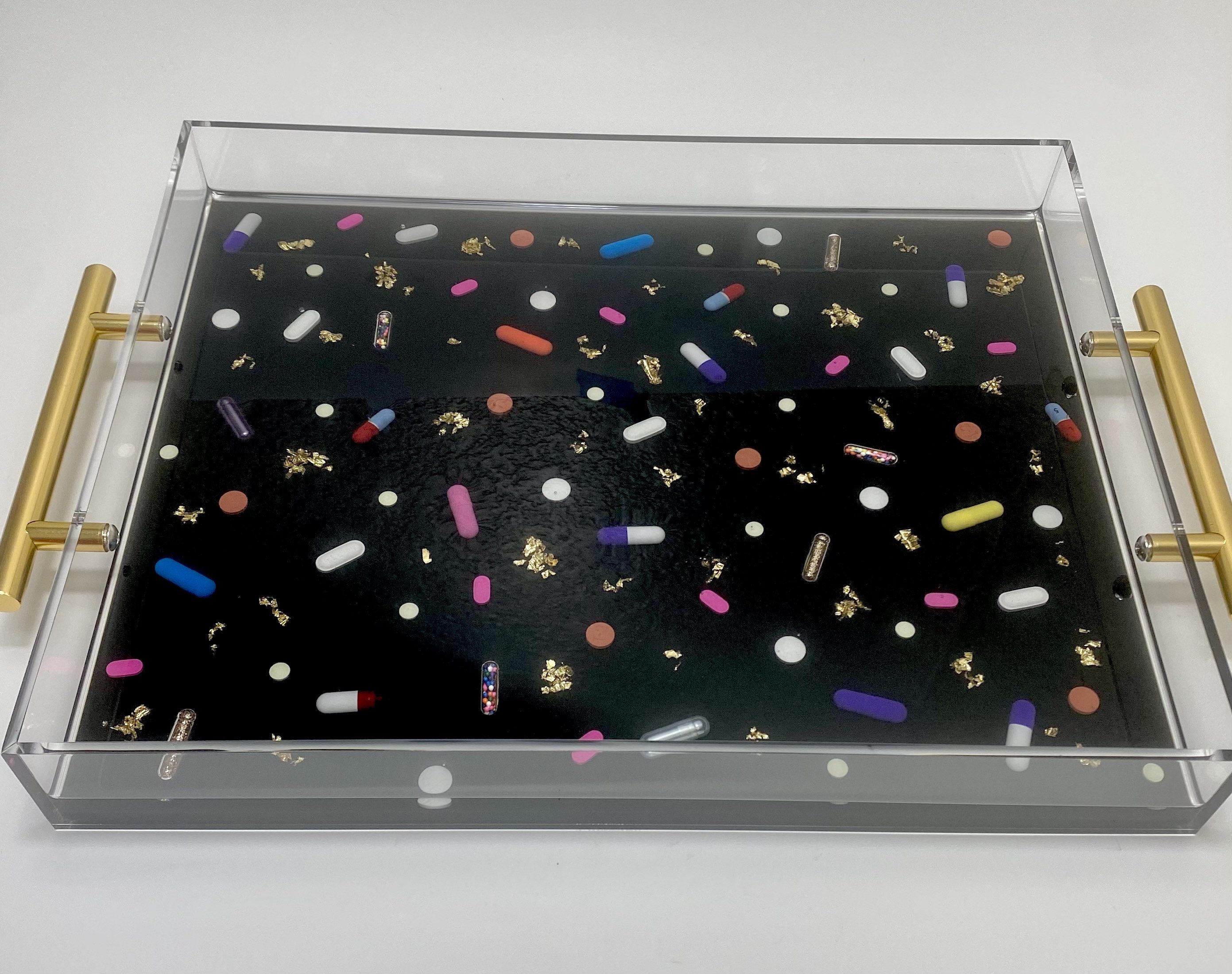 Resin Pill Serving Tray Large Decorative Acrylic Resin Etsy UK