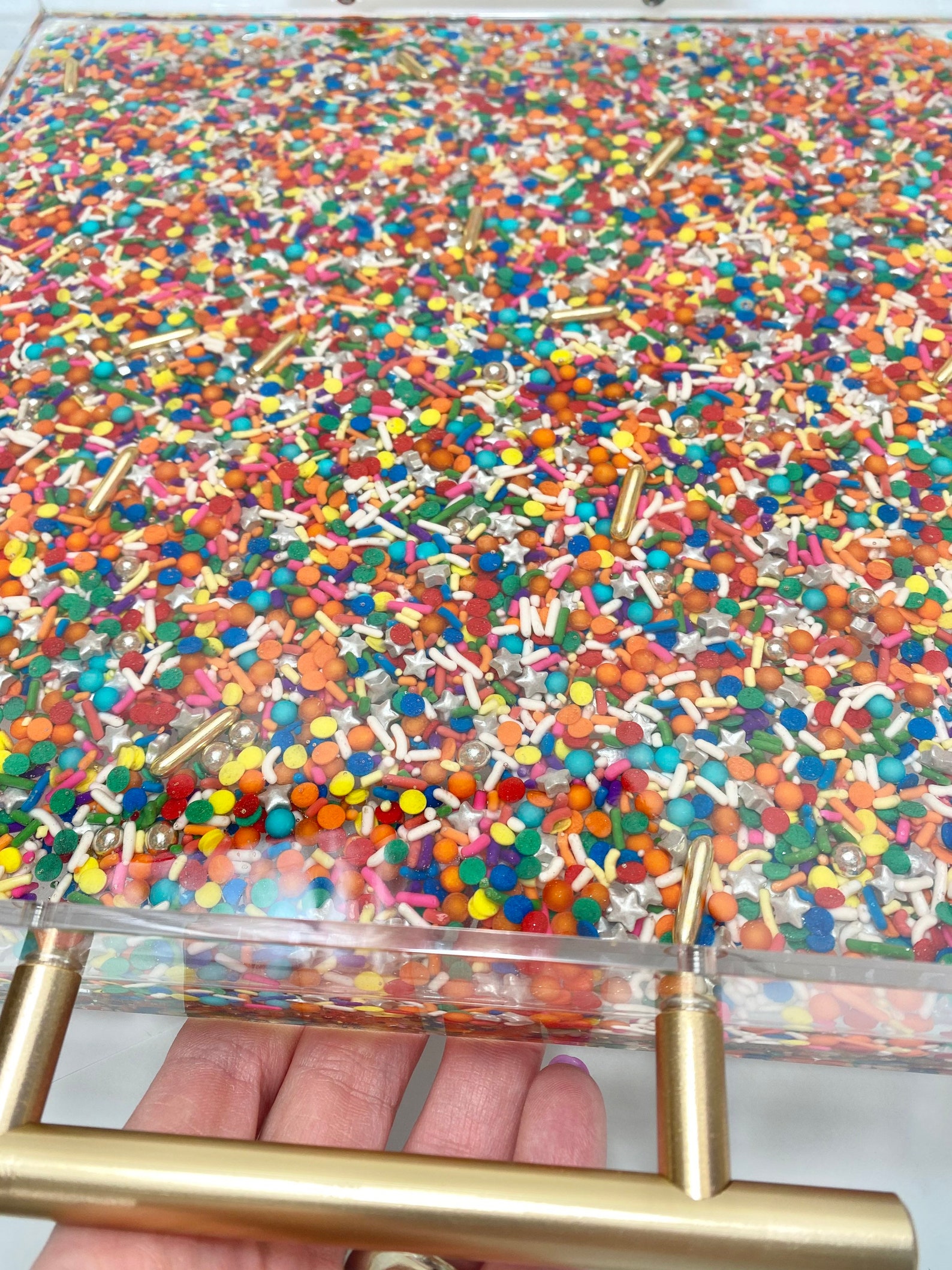 Large Sprinkles Tray Decorative Acrylic Resin Serving Tray W/ Etsy
