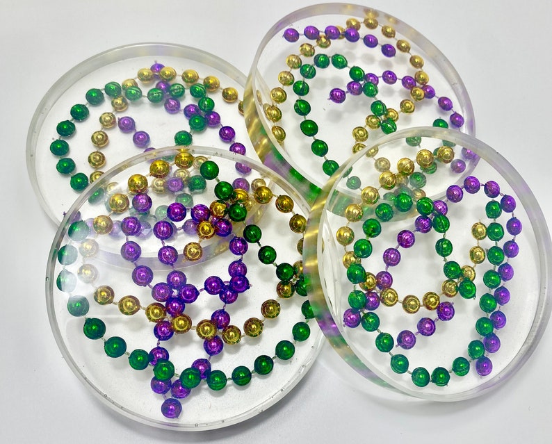 UncommonArtDecor Mardi Gras Coaster