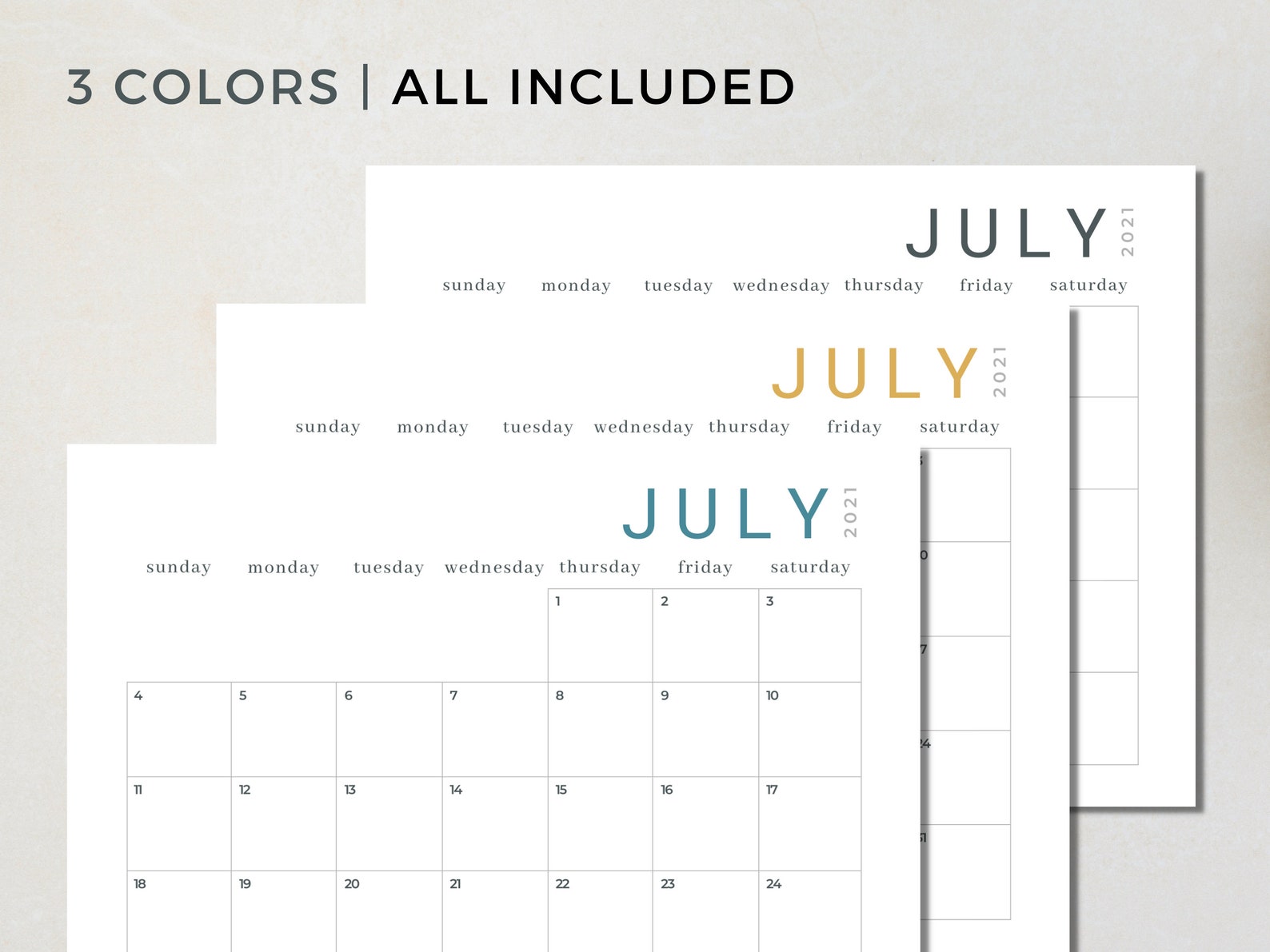 2021 2022 monthly calendar printable minimalist mid year