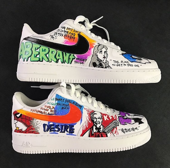 acrylic paint on air force ones