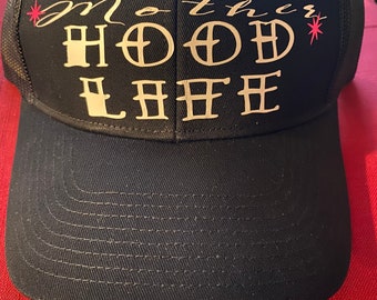 Thug Life Drop The T and Get Over Here Womens Mens Mesh Vintage Cap Adjustable Snapback Sports Hat