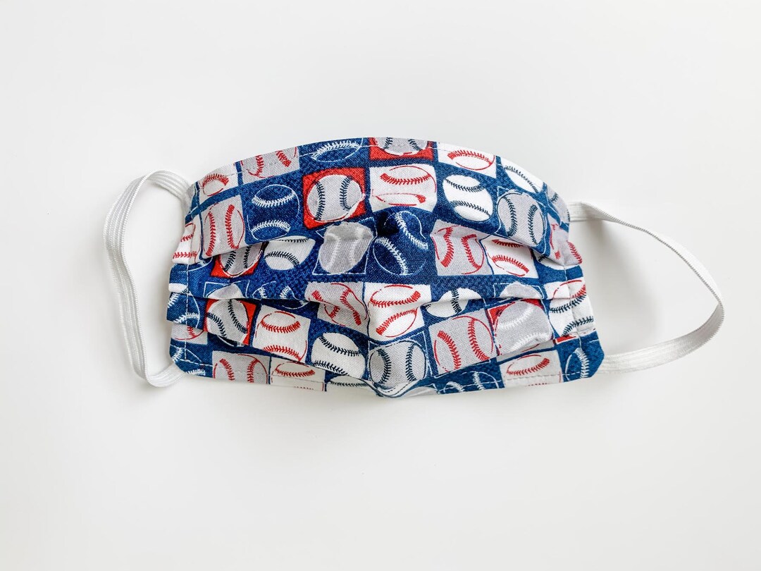 Baseball Face Mask Kids' Face Mask Big Kid ages 69 Washable Cotton Made in USA Etsy
