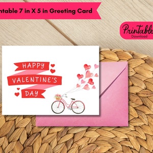Carte de voeux imprimable à télécharger, carte de Saint-Valentin, carte d'amour, impression et bricolage, téléchargement immédiat, cartes de voeux
