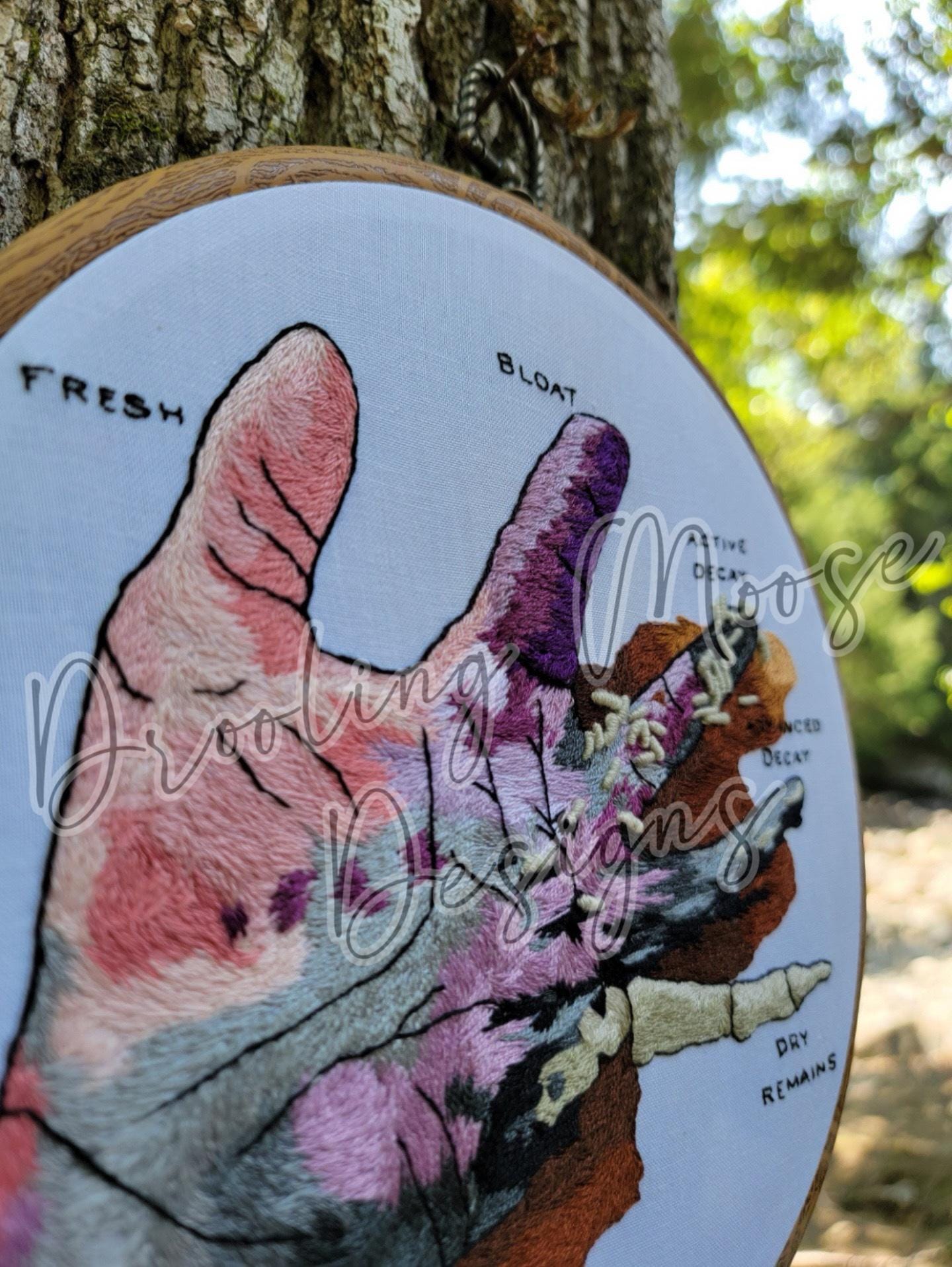 Five Stages of Decay Hand Cross Stitch Embroidery Pattern Bundle PDF ...