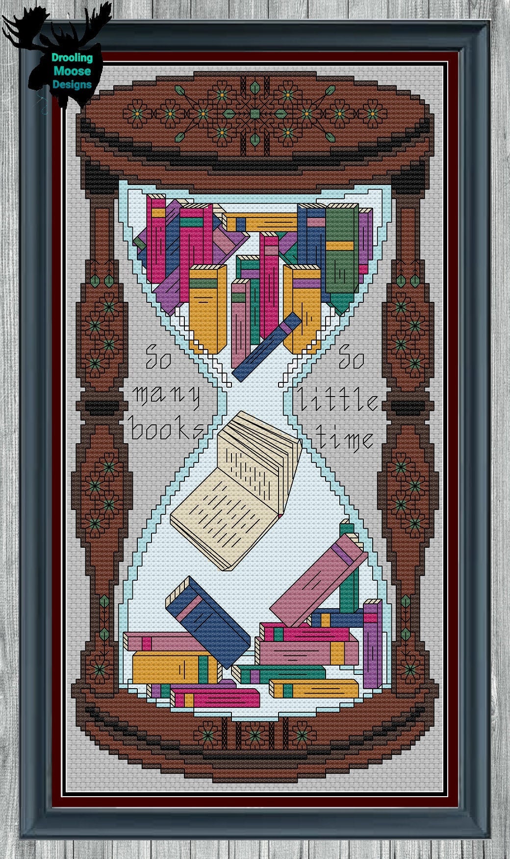 So many books, So little time Cross Stitch Pattern