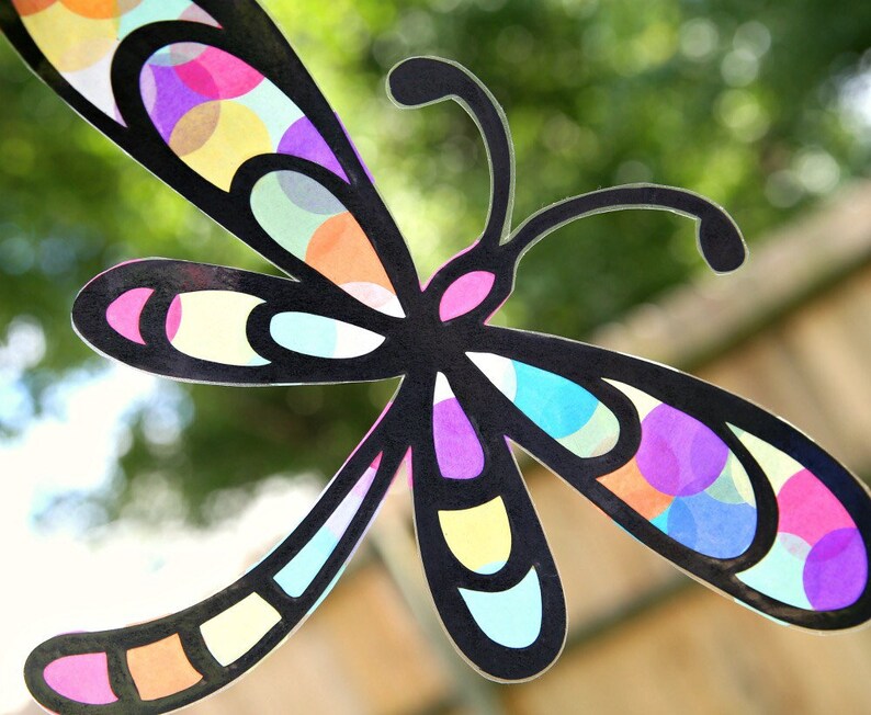 DIY Craft Kit/ Sun Catcher Kit/ No Mess/ Kids Sun Catchers/ Etsy