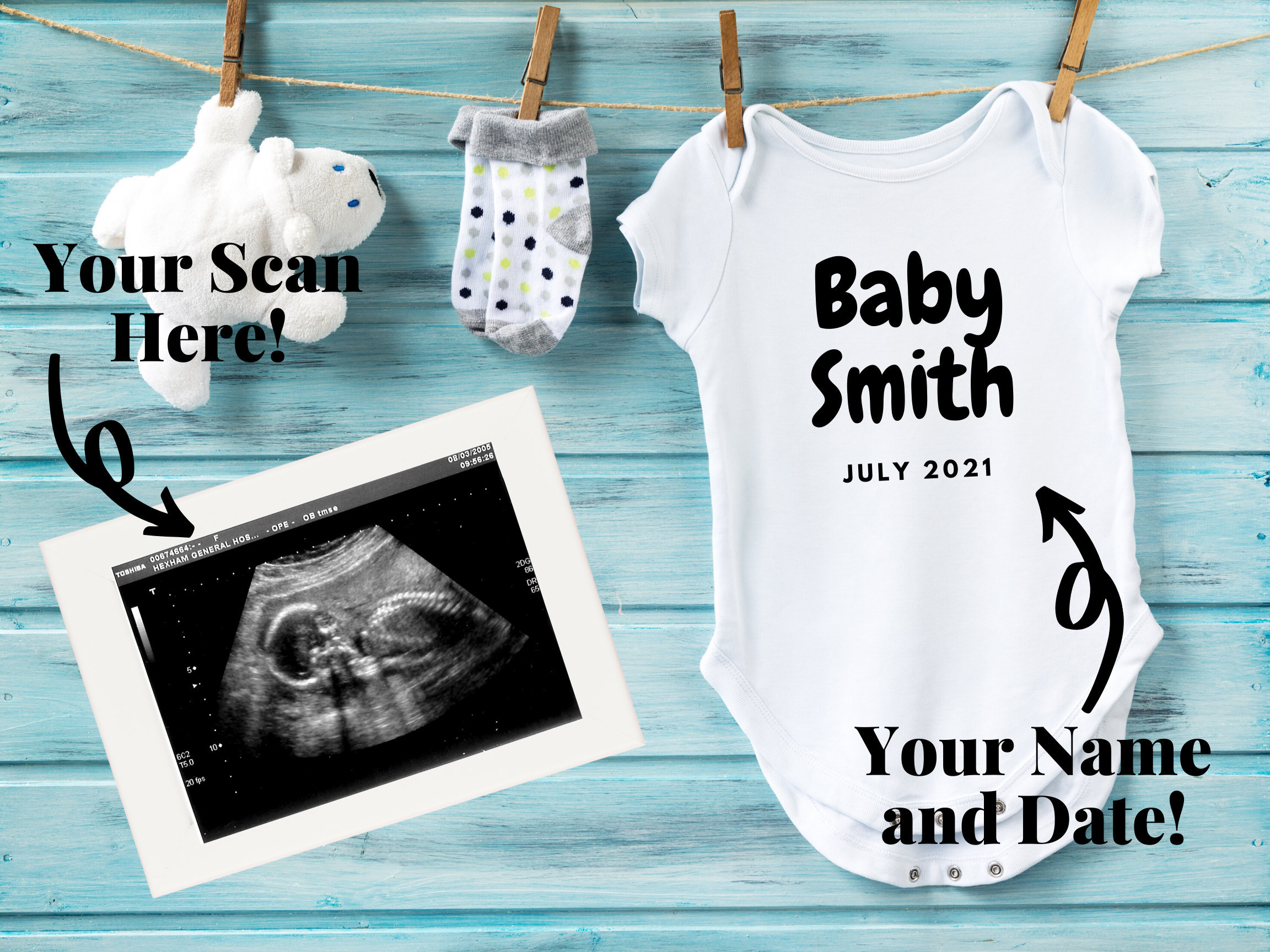 Download Pregnancy Reveal Mockup Photo Social Media Baby | Etsy