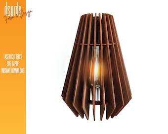 Swedish design lamp cut file for laser - Instant Download