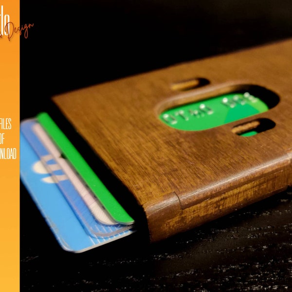 Cardholder cut file - Perfect gift - Customize with name or logo - For laser - Personalised card holder
