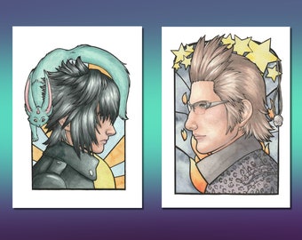 FFXV Ignis & Noctis "Stained Glass" Prints