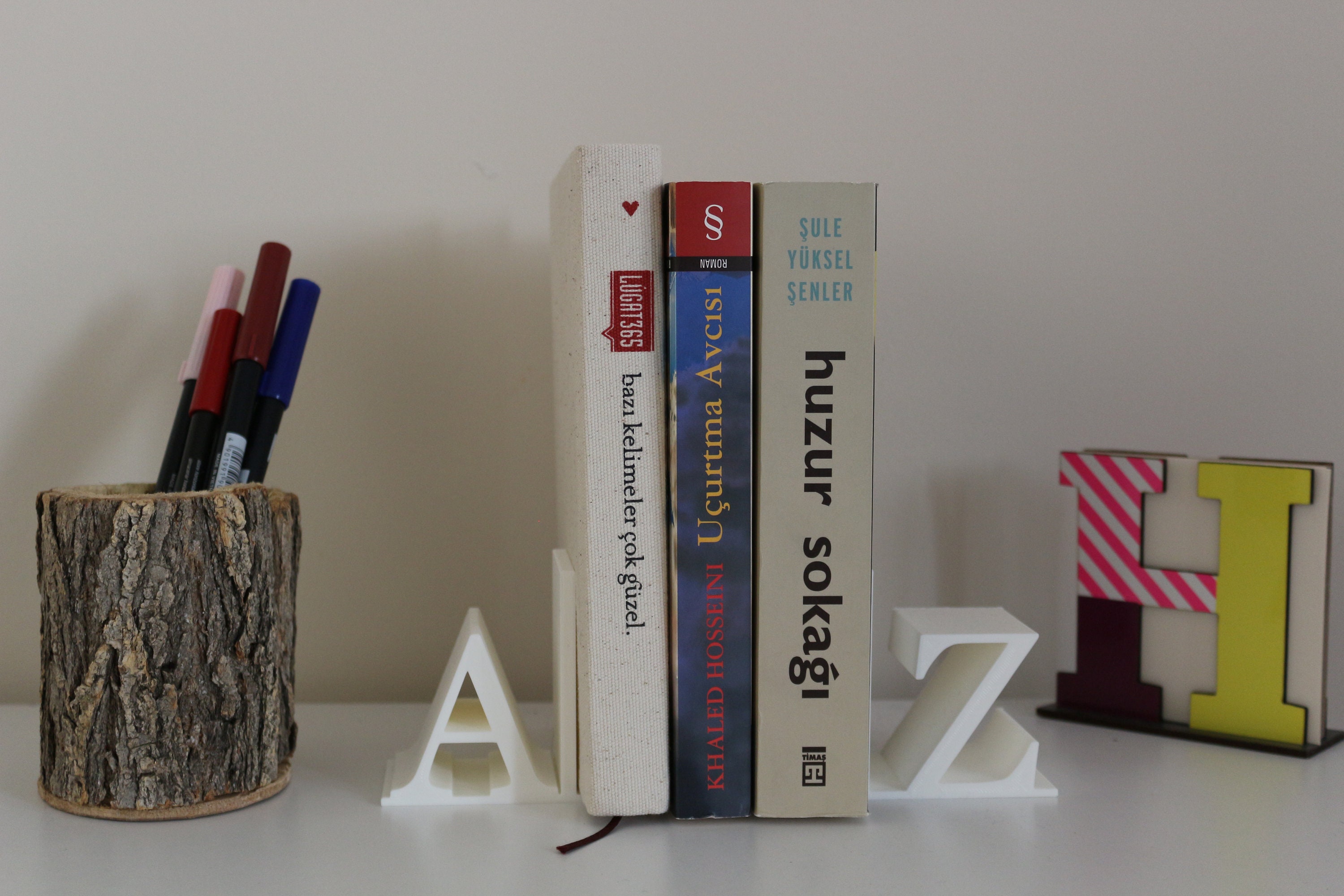 Letter Bookends Book Holder Bookend Custom Bookends A Etsy
