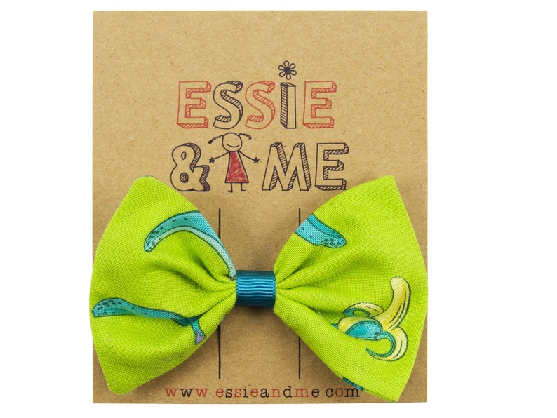 Banana Headband Bananas Bella Hair Bow Banana Clip Banana Pigtail Yellow Fruit Clip Banana Barrette Banana Hair Bow Green Hair Bow