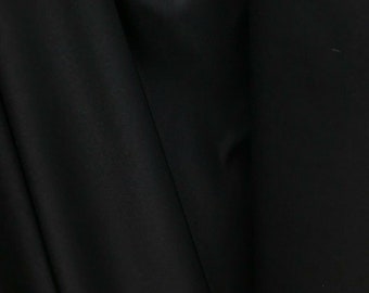 BLACK 100% Polyester Stretch Poplin Fabric (60 in.) Sold By The Yard