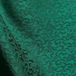 HUNTER GREEN Floral Brocade Fabric (60 in.) Sold By The Yard