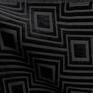 BLACK Geometric Chenille Upholstery Brocade Fabric (54 in.) Sold By The Yard
