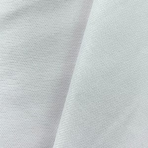 May include: White fabric with a smooth, even texture. The fabric is folded in half, creating a diagonal line.