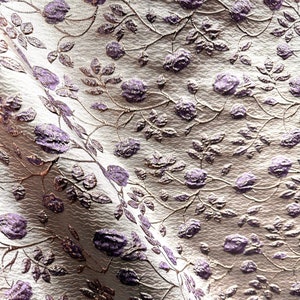 LAVENDER GOLD Floral Brocade Fabric (60 in.) Sold By The Yard