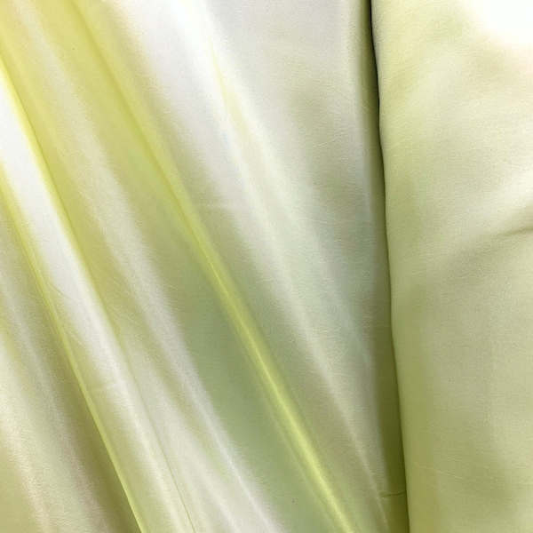 PALE YELLOW Solid Polyester Taffeta Fabric (60 in.) Sold By The Yard