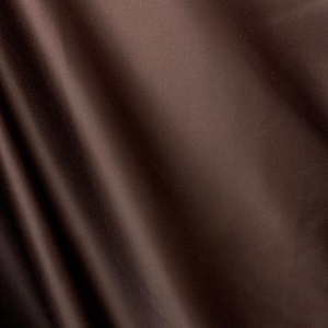 CHOCOLATE BROWN Solid 100% Polyester Mystique Satin Fabric (60 in.) Sold By The Yard