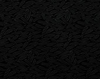 Black Embroidered Silk Brocade Fabric (30 in.) Sold By The Yard