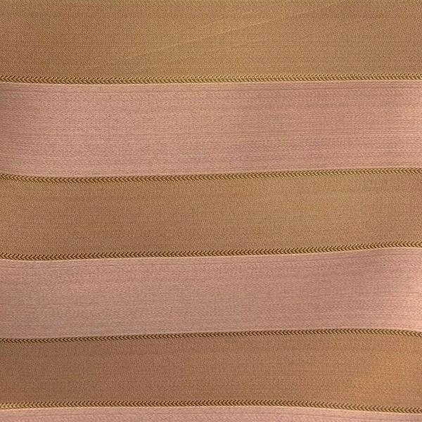 PINK GOLD Striped Brocade Upholstery Drapery Fabric (110 in.) Sold By The Yard